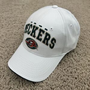 University Of Hanover Peckers Hat Arched Spellout‎ Logo Snapback White Green Cap